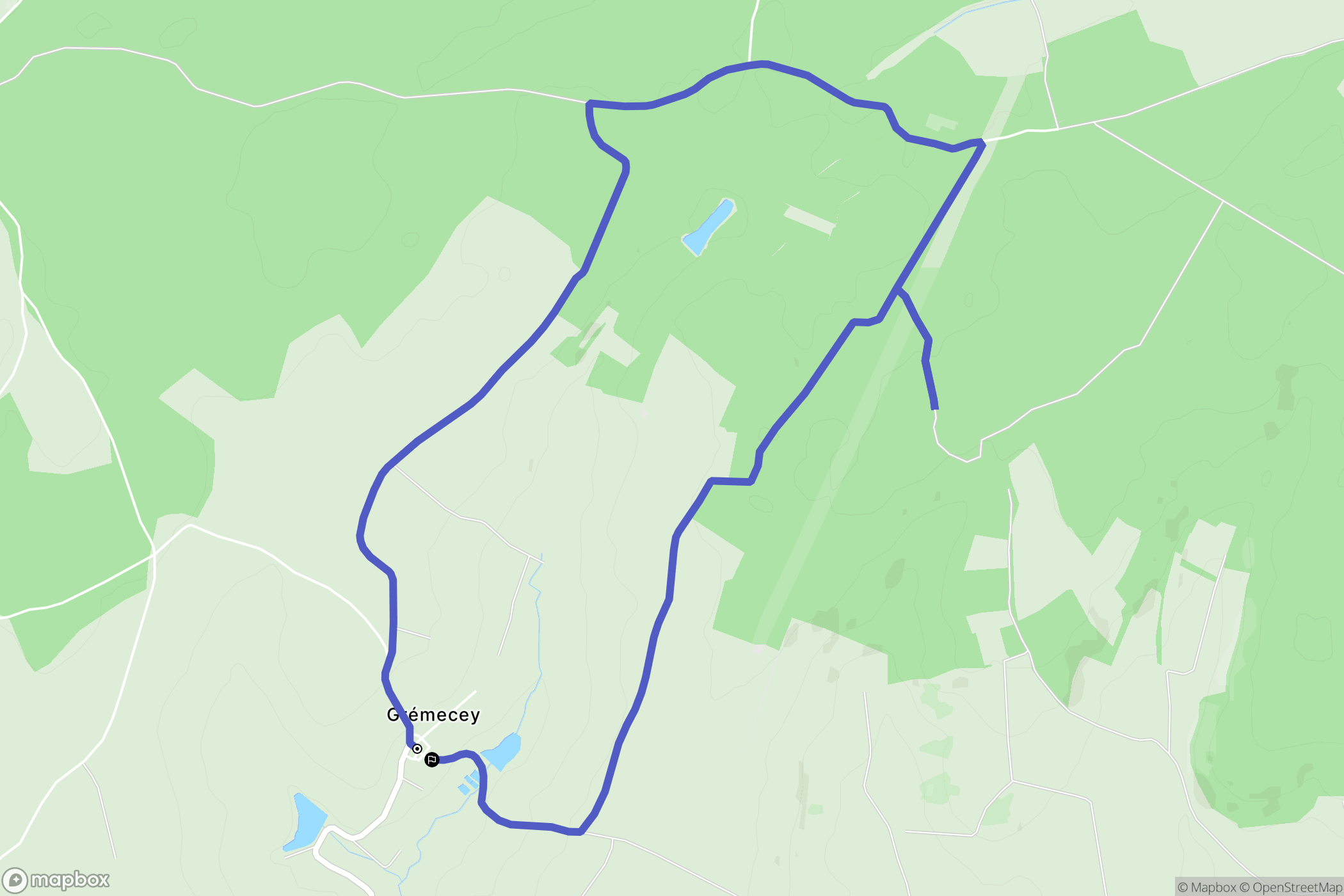 Grémecey : carte du parcours de randonnée - France