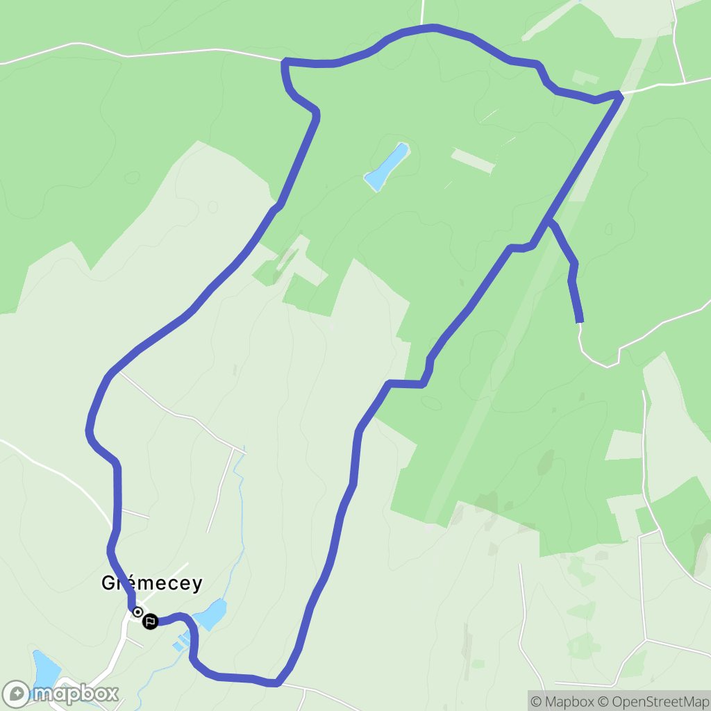 Grémecey : carte du parcours de randonnée - France