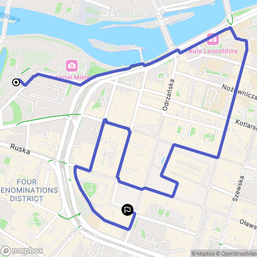 Wrocław: mapa trasy - Poland