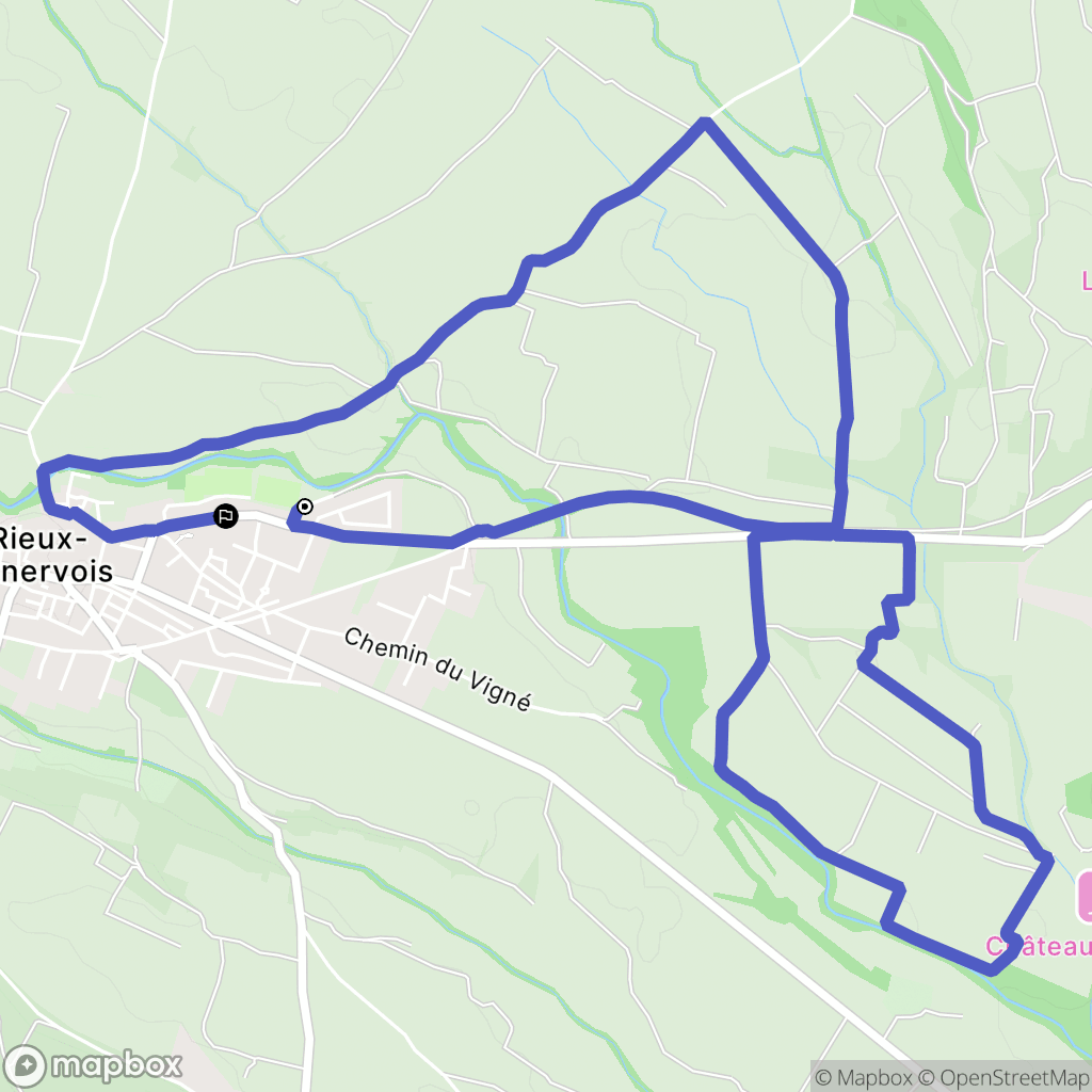 Rieux-Minervois : carte du parcours de randonnée - France