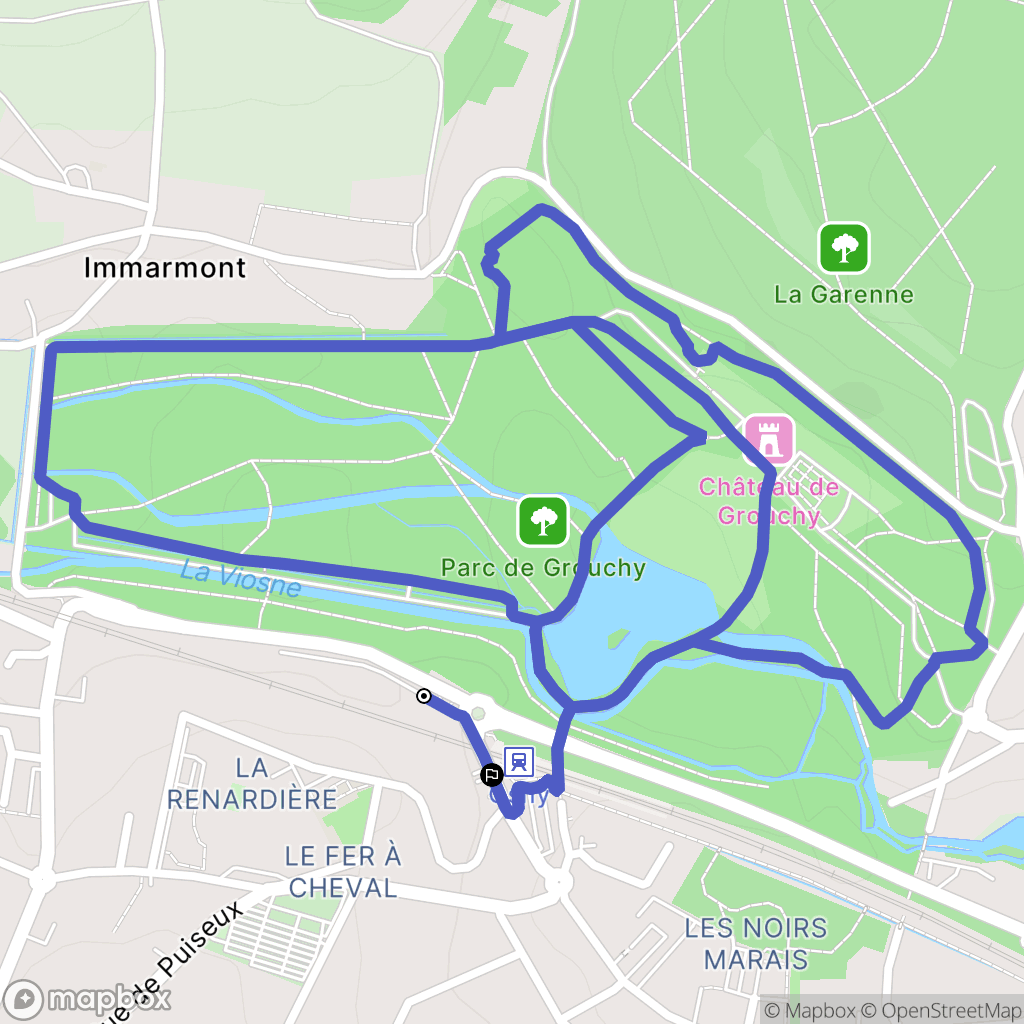 Osny : carte du parcours de randonnée - France
