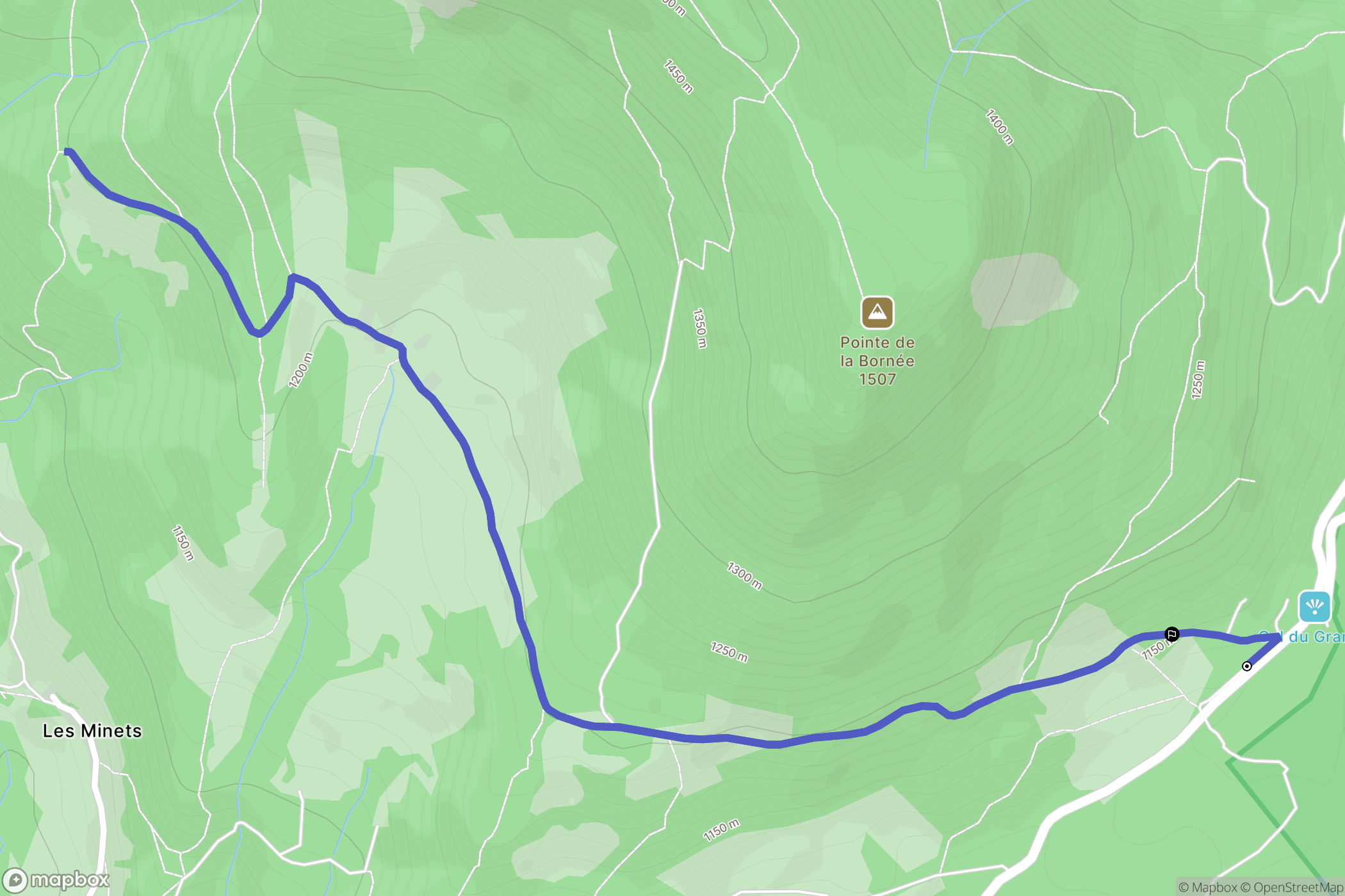 Apremont : carte du parcours de randonnée - France