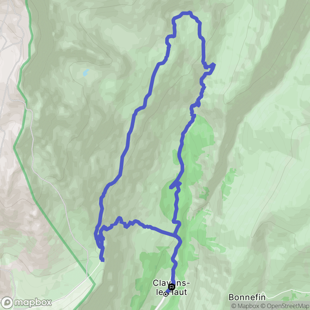 Clavans-en-Haut-Oisans : carte du parcours de randonnée - France