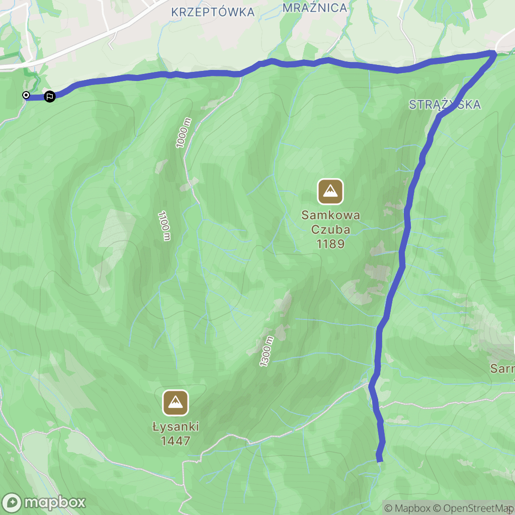 Kościelisko: mapa trasy - Poland