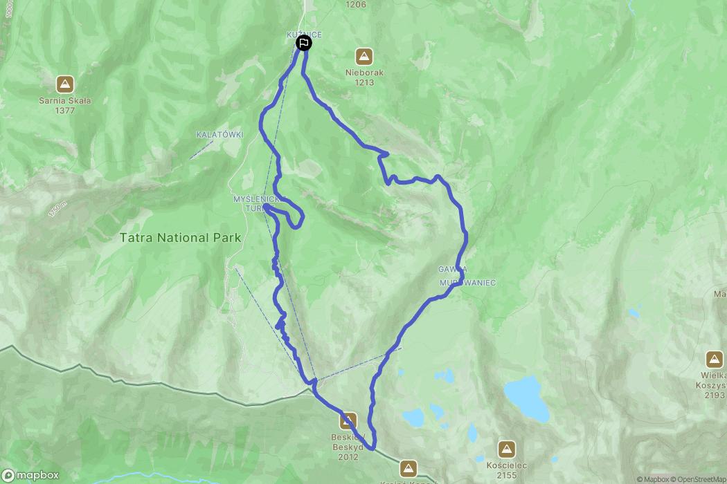 Zakopane: mapa trasy - Poland