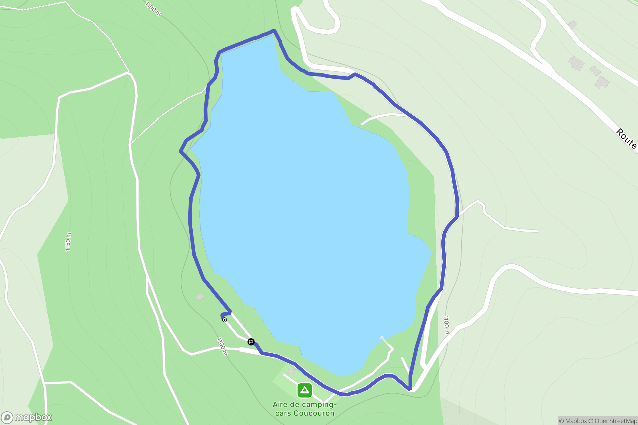 Coucouron : carte du parcours de randonnée - France