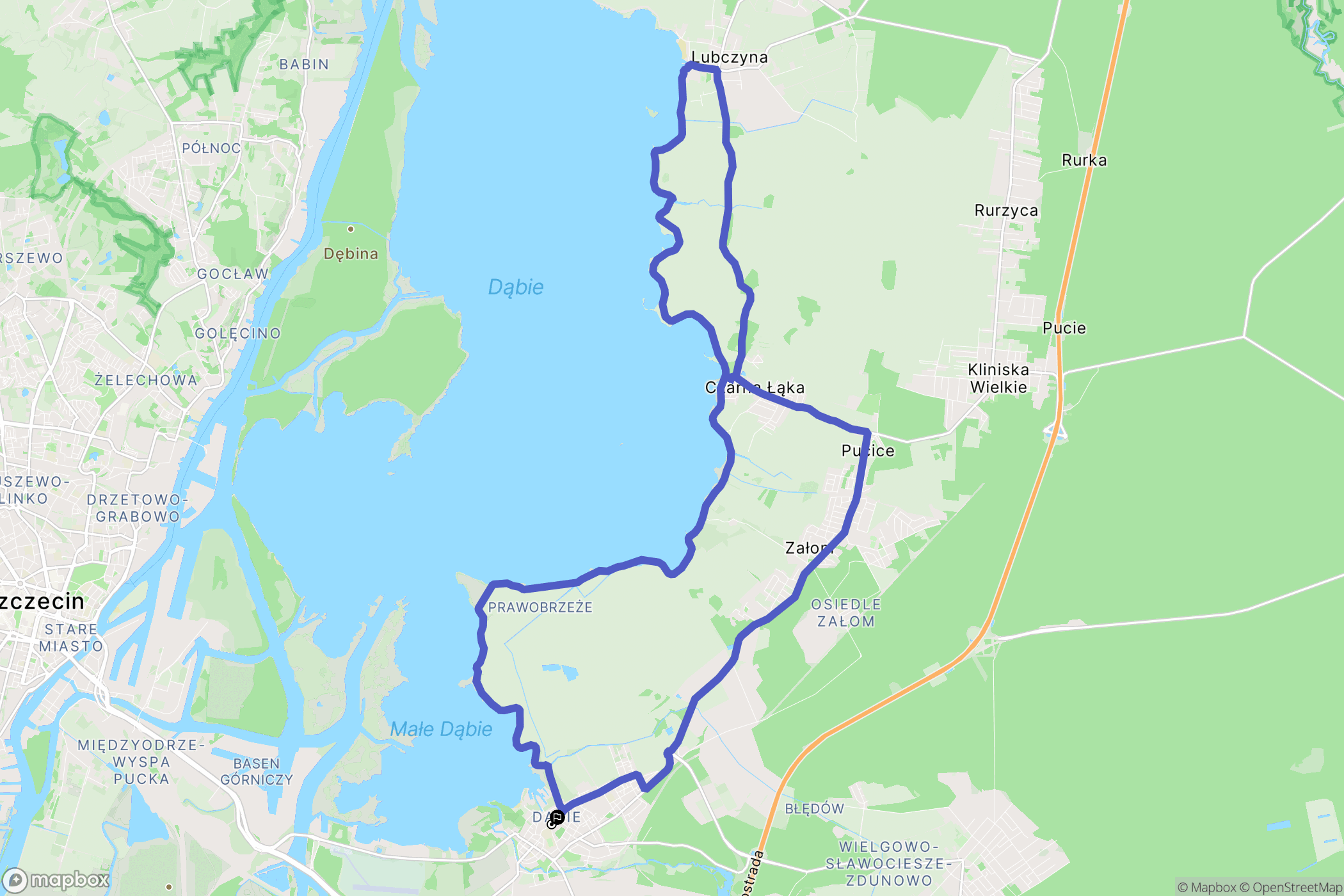 Szczecin: mapa trasy - Poland