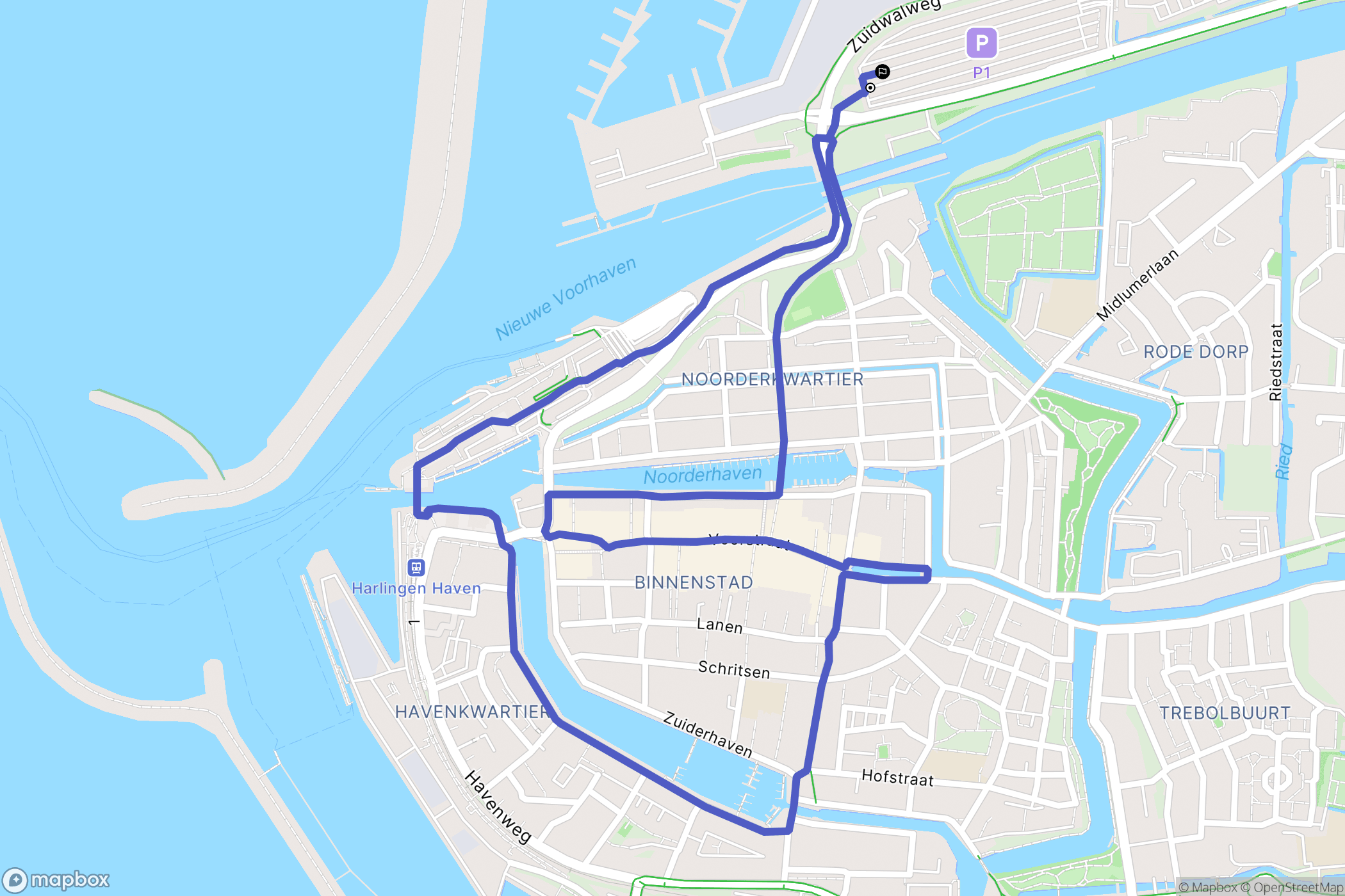Harlingen: routekaart voor buitenactiviteiten - Netherlands