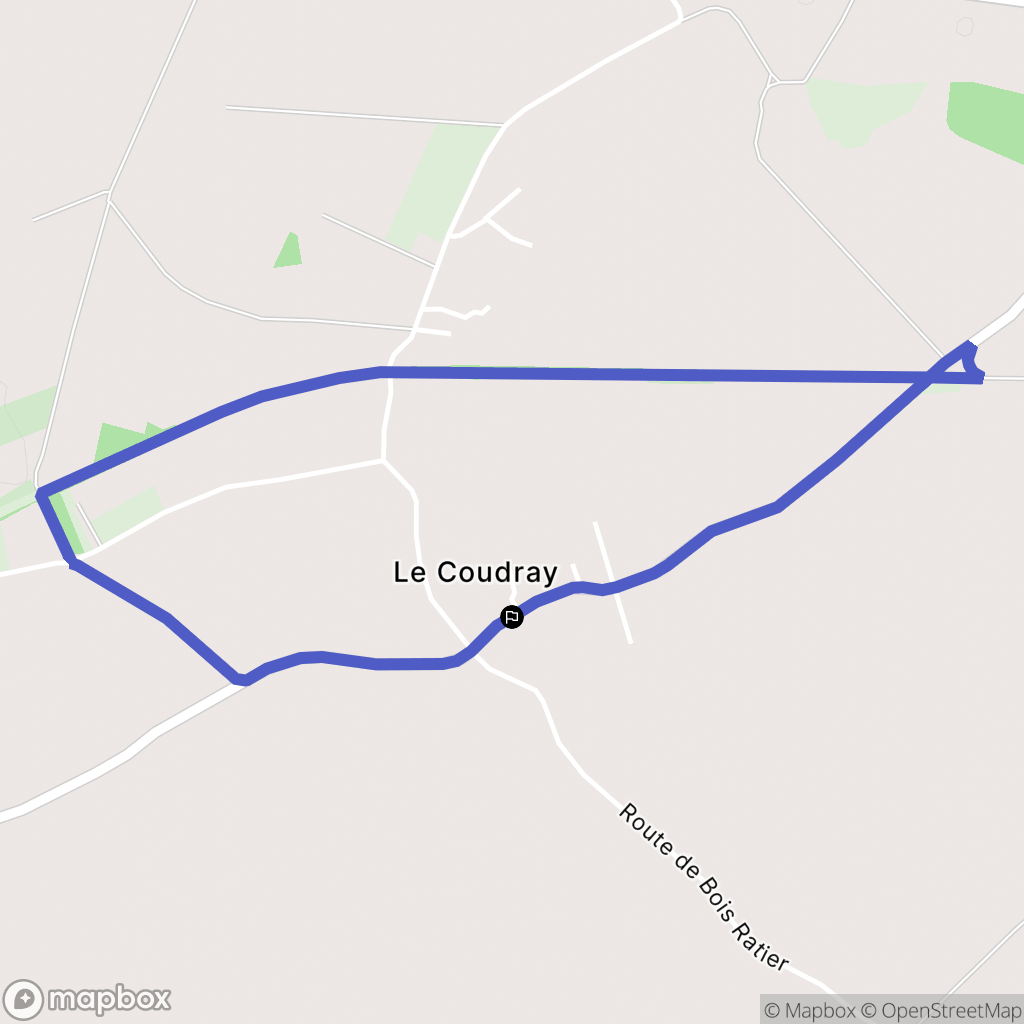 Civray : carte du parcours de randonnée - France