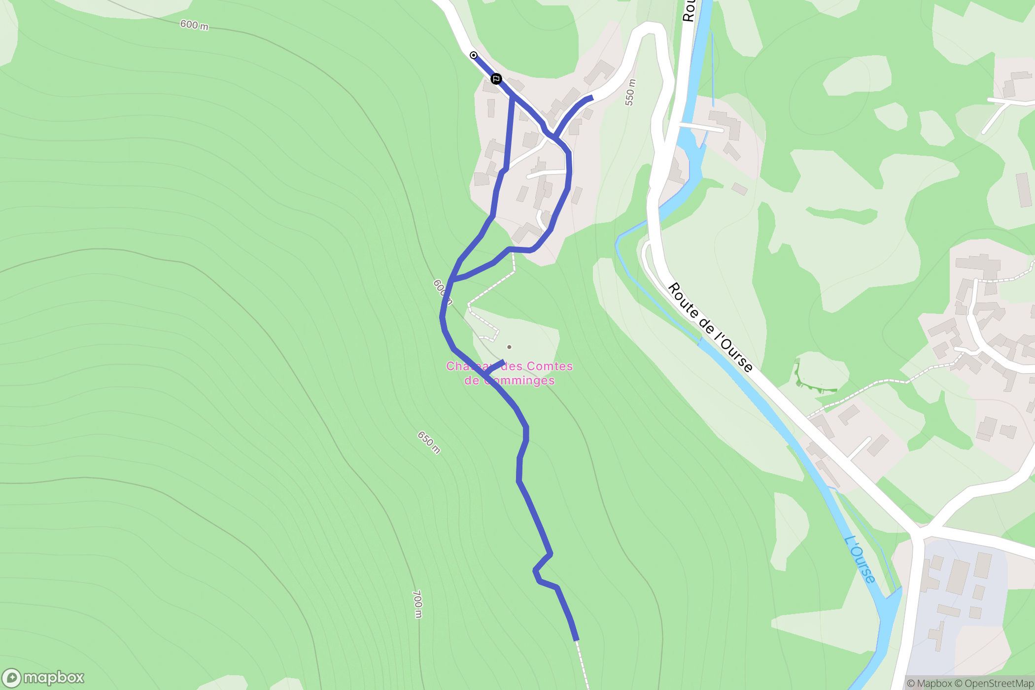Bramevaque : carte du parcours de randonnée - France