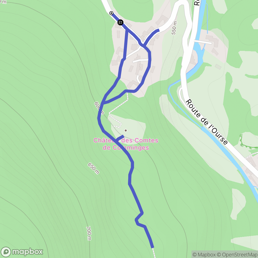 Bramevaque : carte du parcours de randonnée - France