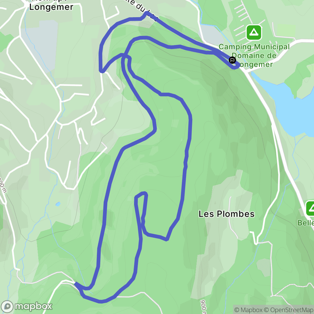 Xonrupt-Longemer : carte du parcours de randonnée - France