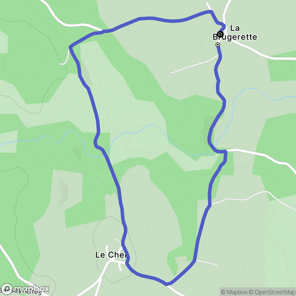 Peyre en Aubrac : carte du parcours de randonnée - France