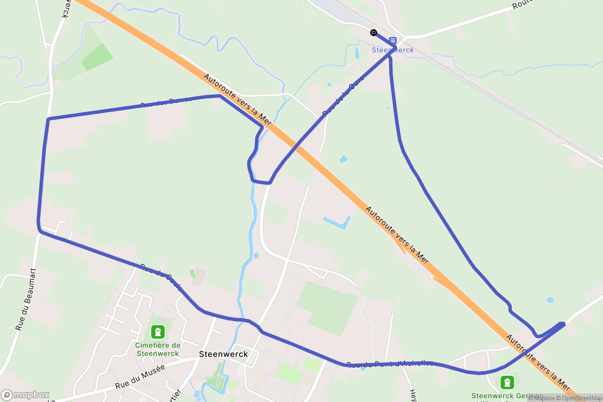 Bailleul : carte du parcours de randonnée - France