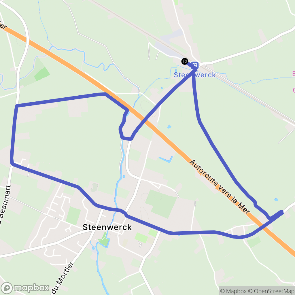 Bailleul : carte du parcours de randonnée - France