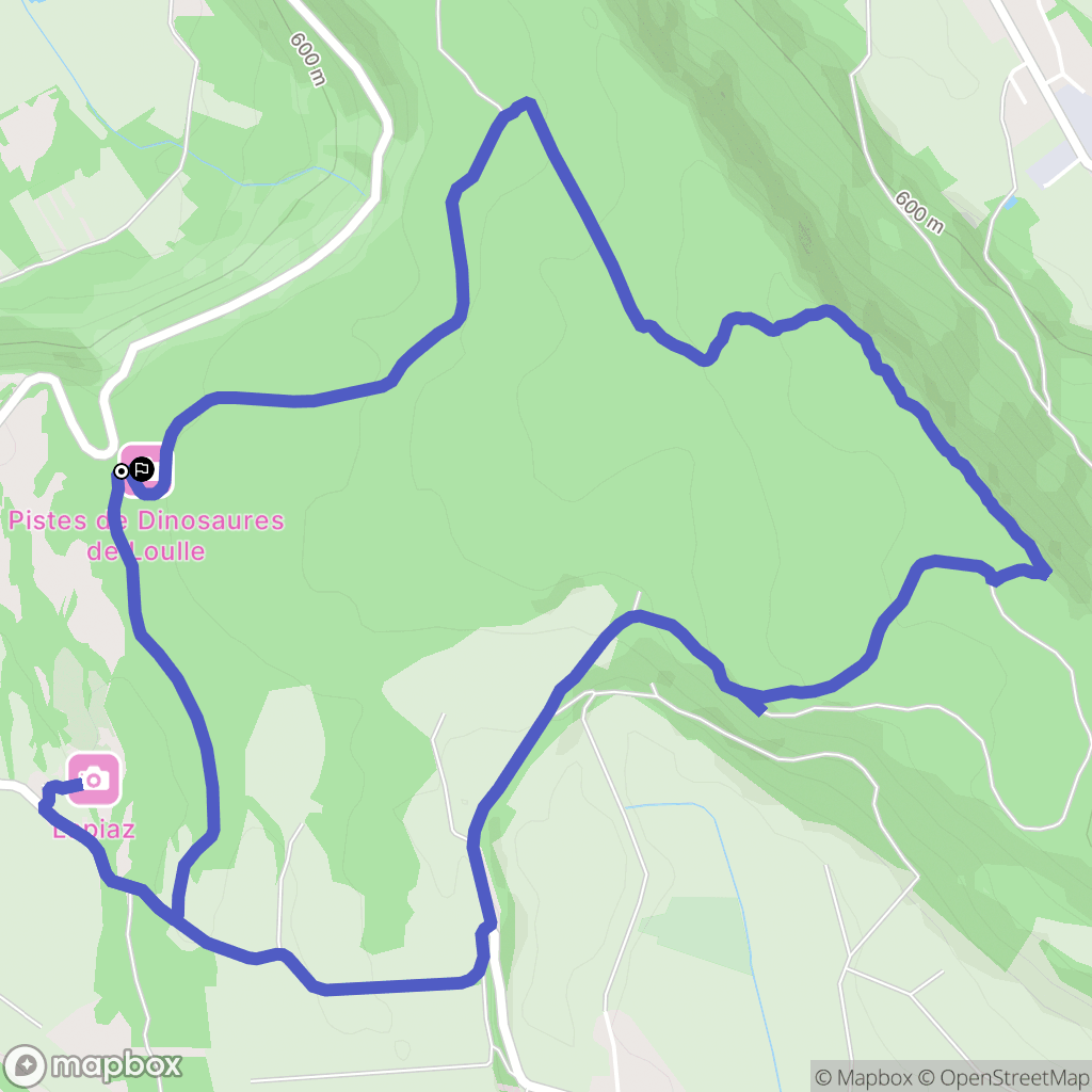 Loulle : carte du parcours de randonnée - France
