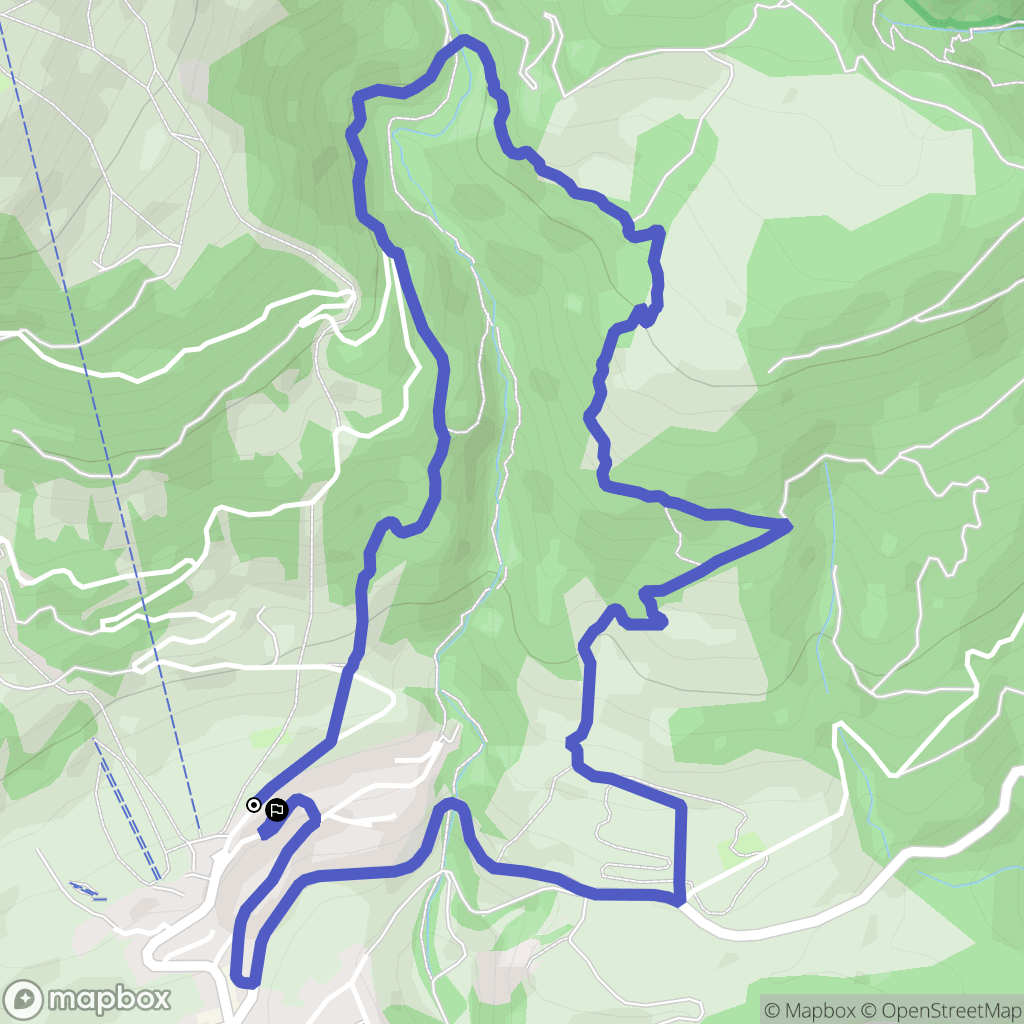 Aussois : carte du parcours de randonnée - France