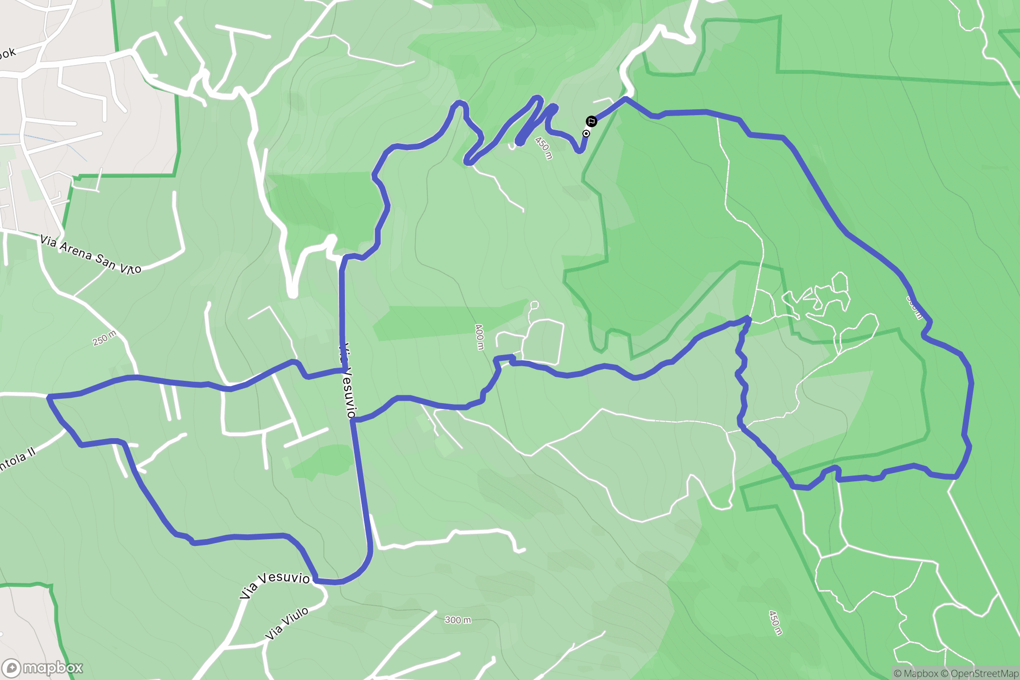  : carte du parcours de randonnée - Italy