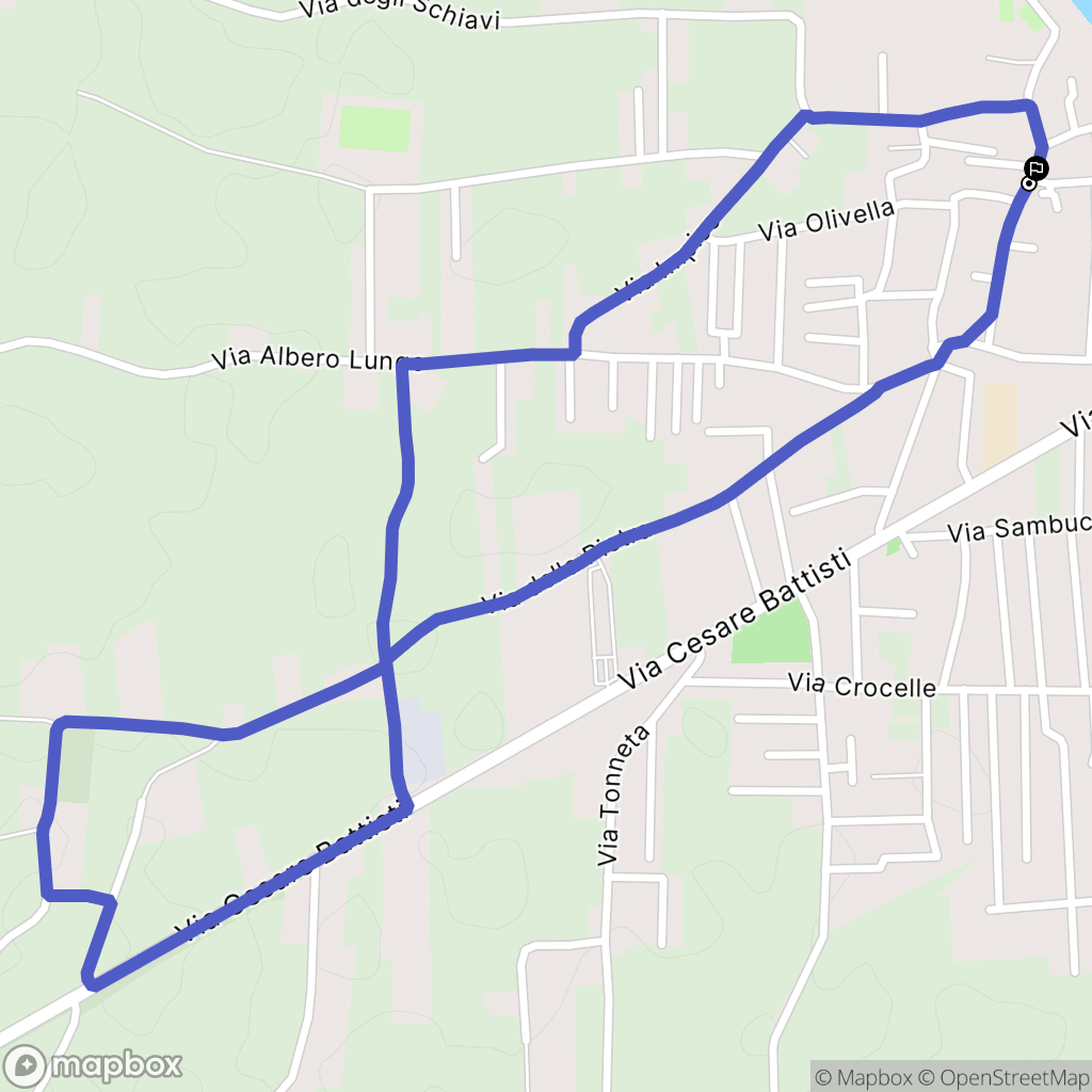 Grazzanise : carte du parcours de randonnée - Italy