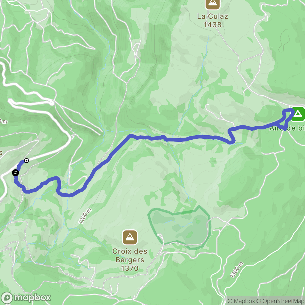 Montcel : carte du parcours de randonnée - France
