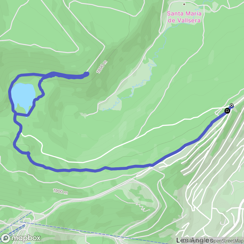 Les Angles : carte du parcours de randonnée - France