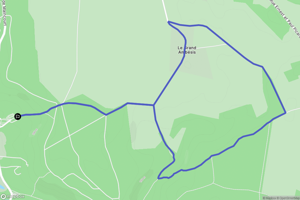 Lévis-Saint-Nom : carte du parcours de randonnée - France
