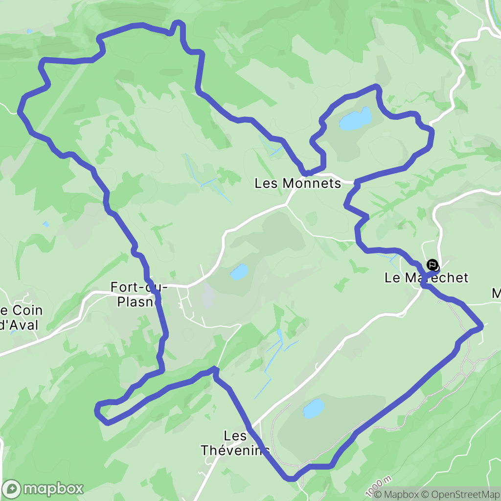 Lac-des-Rouges-Truites : carte du parcours de randonnée - France