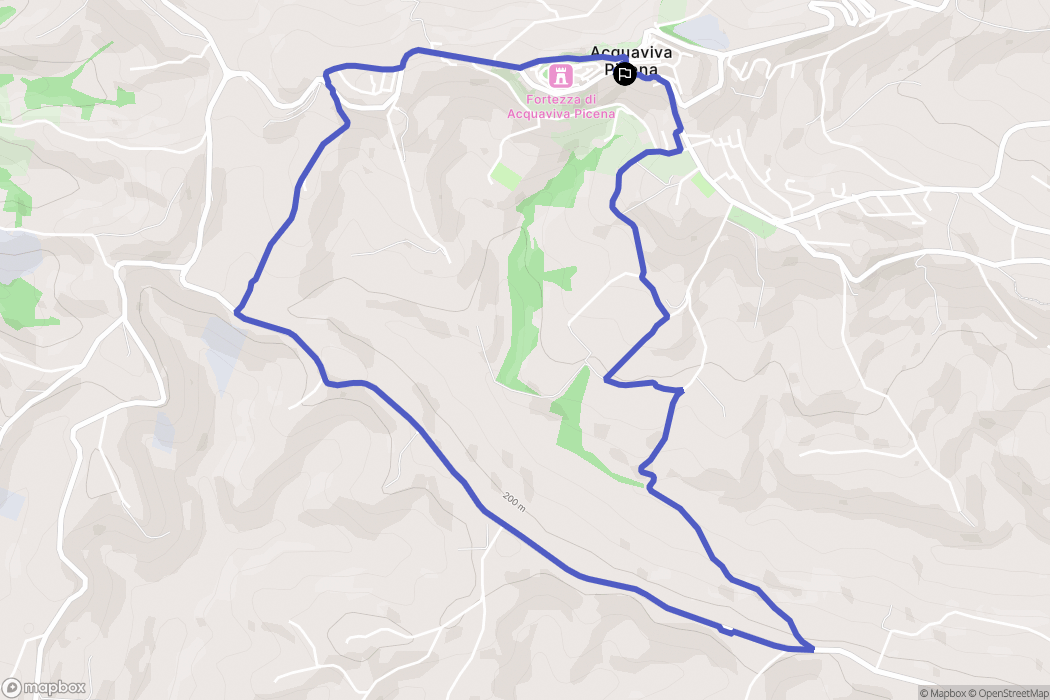 Acquaviva Picena : carte du parcours de randonnée - Italy