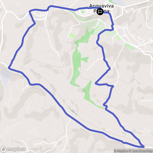 Acquaviva Picena : carte du parcours de randonnée - Italy