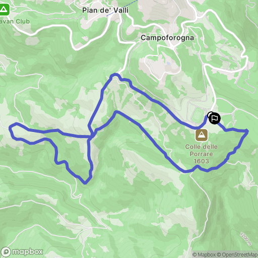  : carte du parcours de randonnée - Italy