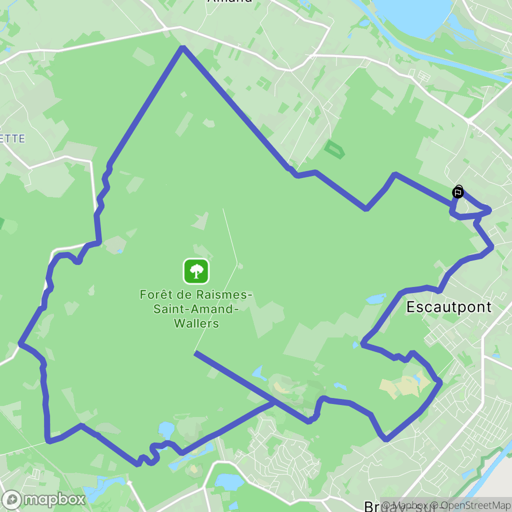 Fresnes-sur-Escaut : carte du parcours de randonnée - France
