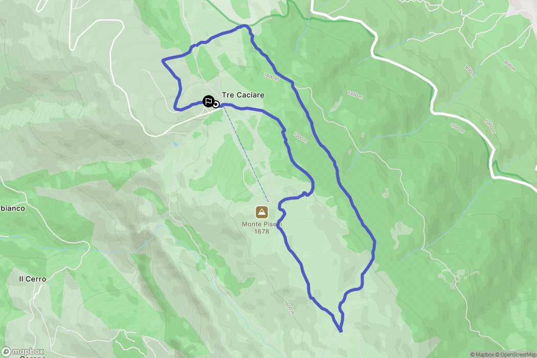  : carte du parcours de randonnée - Italy