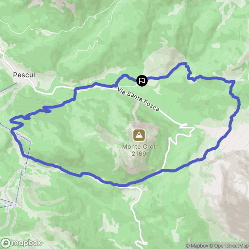  : carte du parcours de randonnée - Italy