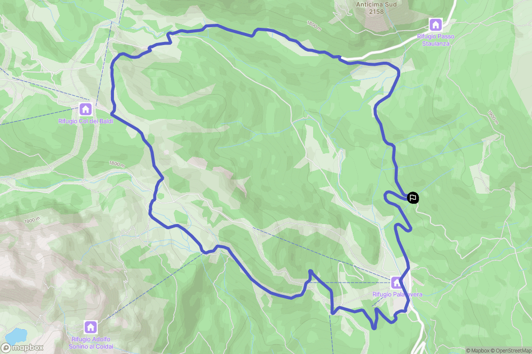  : carte du parcours de randonnée - Italy