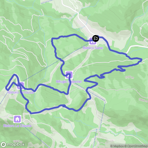 Pescul : carte du parcours de randonnée - Italy