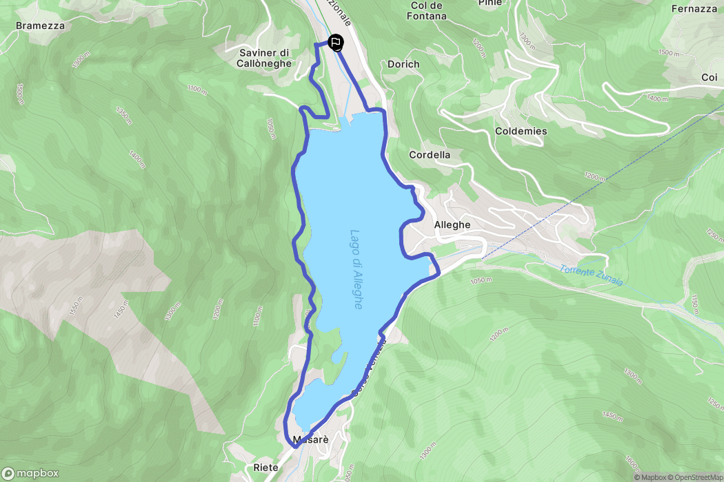 Saviner di Calloneghe : carte du parcours de randonnée - Italy