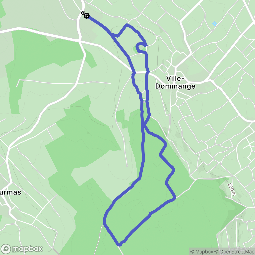Jouy-lès-Reims : carte du parcours de randonnée - France