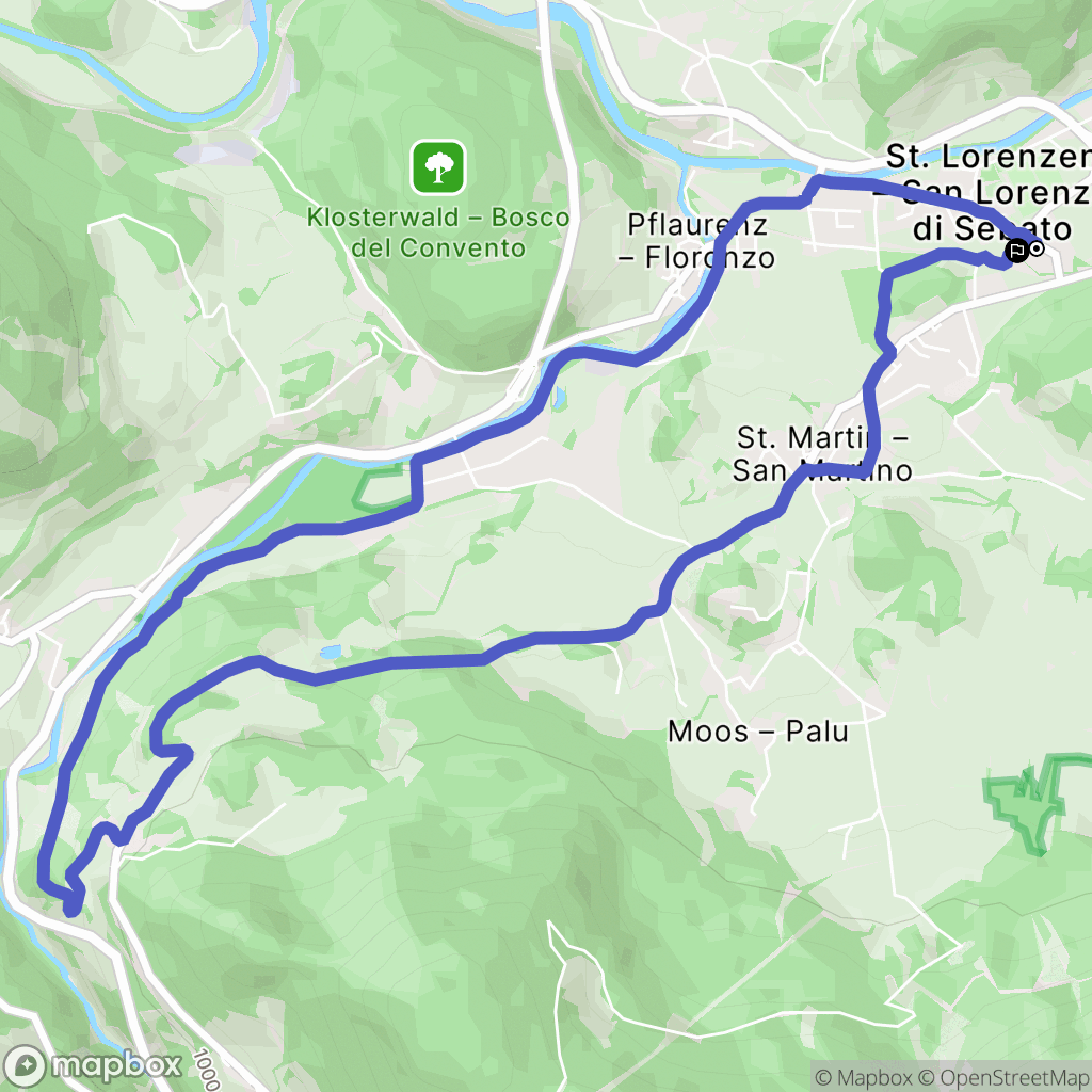 San Lorenzo di Sebato : carte du parcours de randonnée - Italy