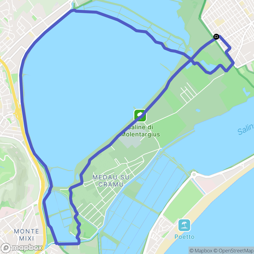 Quartu Sant'Elena : carte du parcours de randonnée - Italy