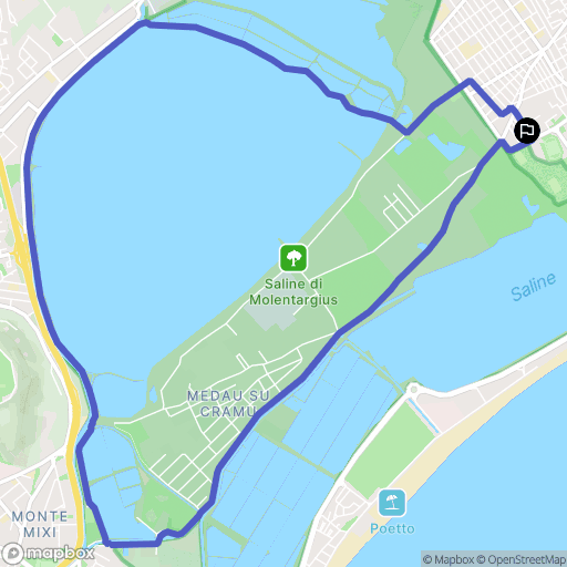 Quartu Sant'Elena : carte du parcours de randonnée - Italy