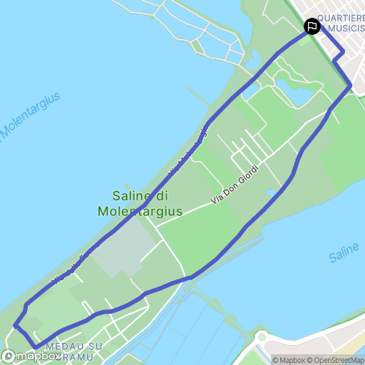 Quartu Sant'Elena : carte du parcours de randonnée - Italy