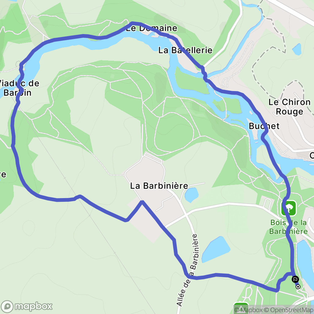 Saint-Laurent-sur-Sèvre : carte du parcours de randonnée - France