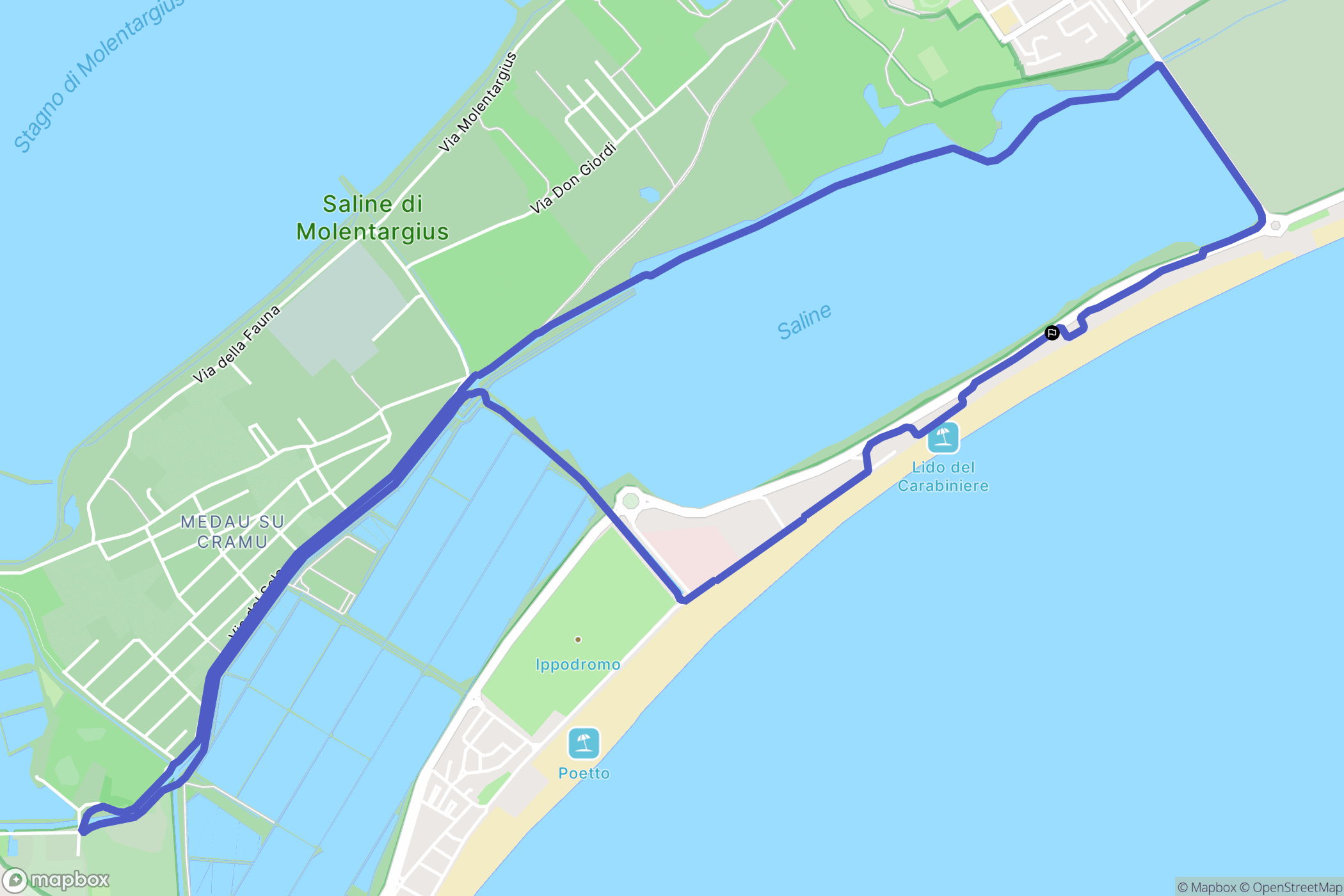  : carte du parcours de randonnée - Italy