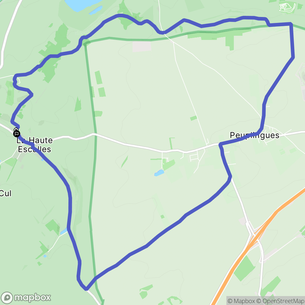 Escalles : carte du parcours de randonnée - France