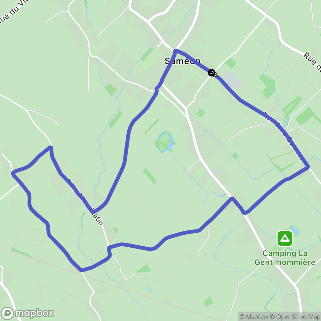Saméon : carte du parcours de randonnée - France