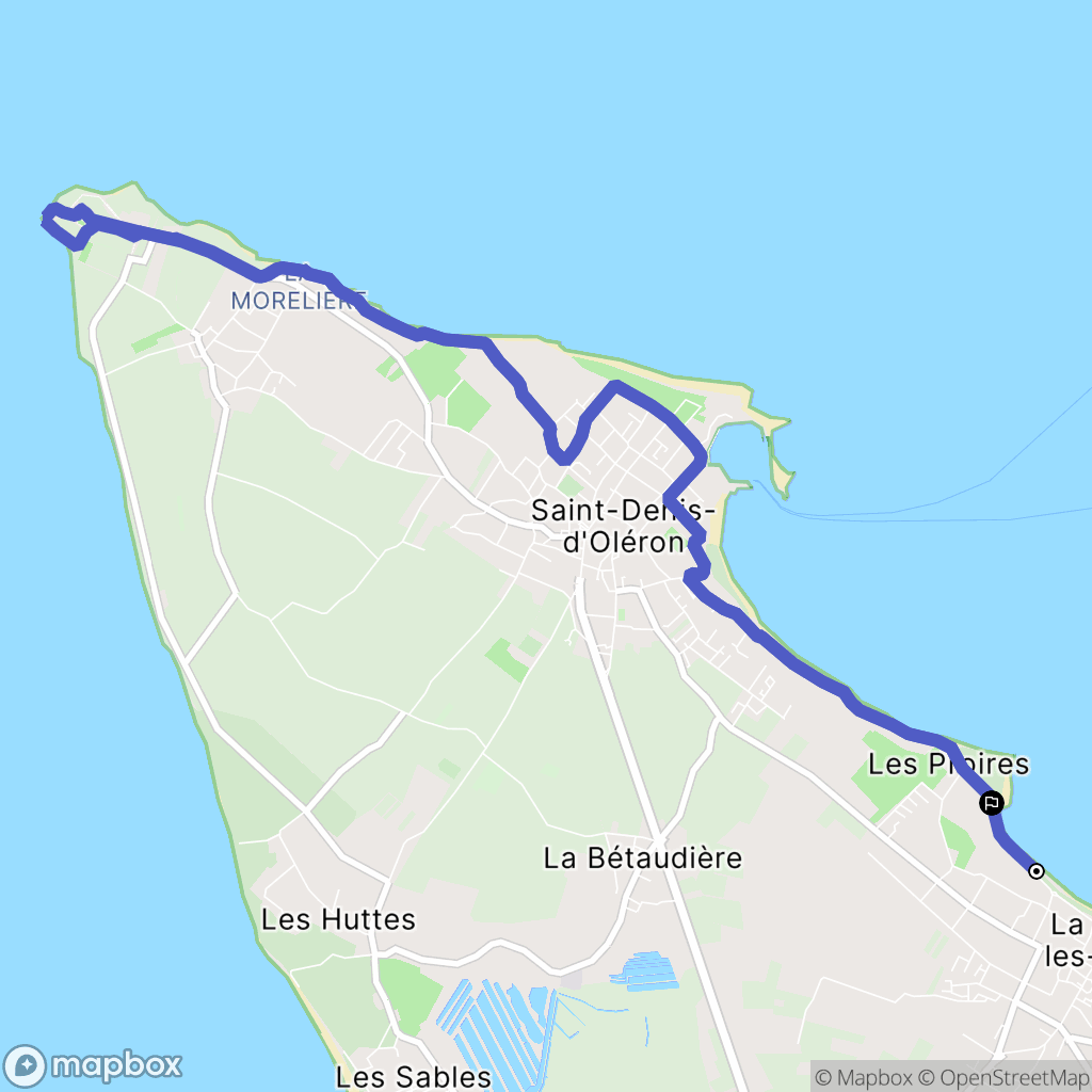 La Brée-les-Bains : carte du parcours de randonnée - France