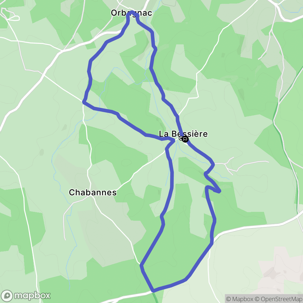 Peyre en Aubrac : carte du parcours de randonnée - France