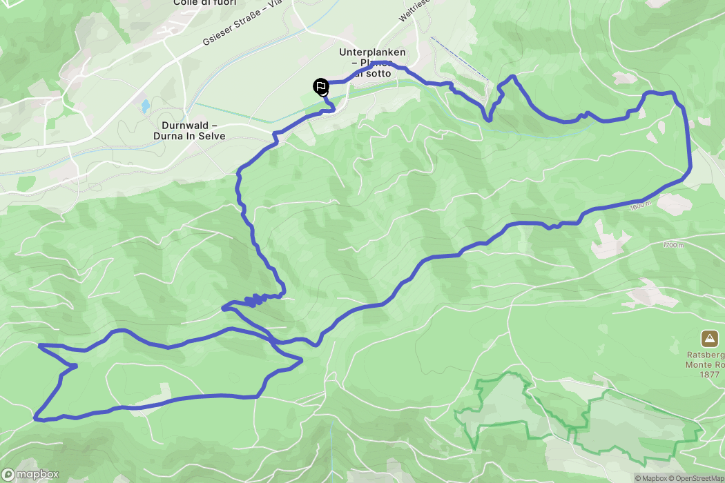  : carte du parcours de randonnée - Italy