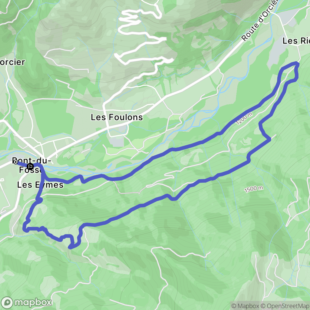 Saint-Jean-Saint-Nicolas : carte du parcours de randonnée - France