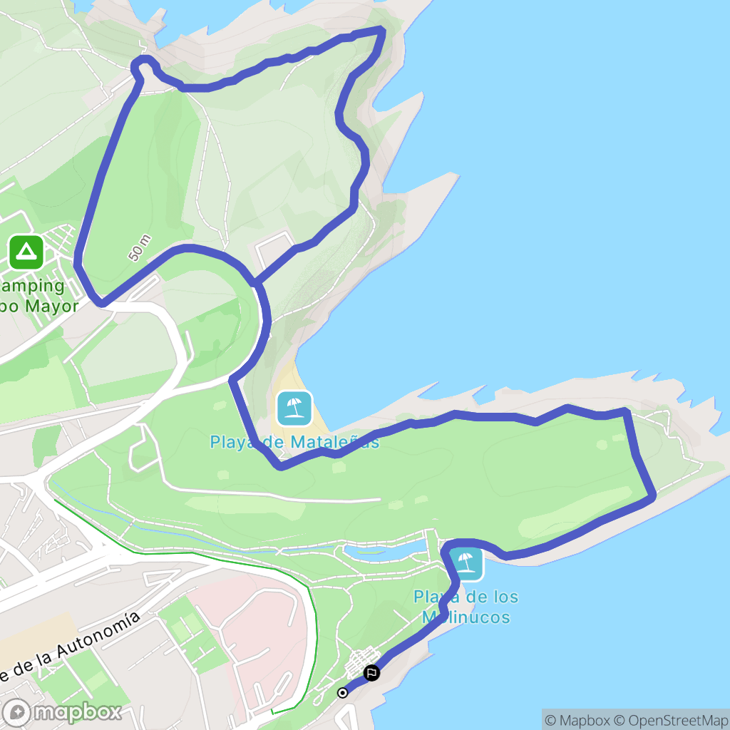 Santander : carte du parcours de randonnée - Spain